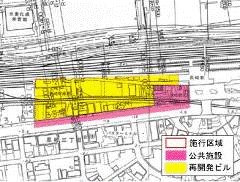 黒崎駅西地区再開発事業区域図