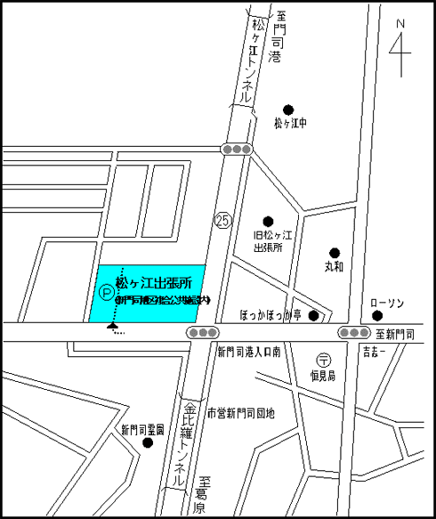 松ケ江出張所の地図