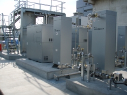 バイオガス発電設備の写真