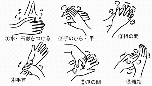 手洗いの仕方の画像