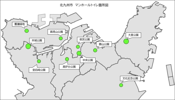マンホールトイレ整備箇所図(令和7年4月時点)