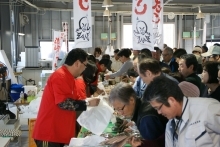 長浜漁協朝市の様子