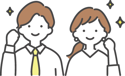 若い男女のイラスト