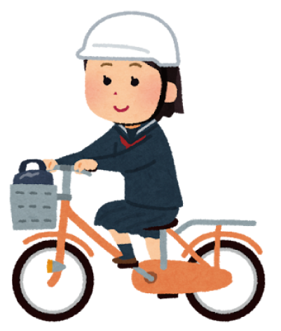 自転車利用時のヘルメット着用のイラスト