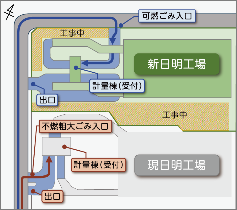 日明工場案内マップ