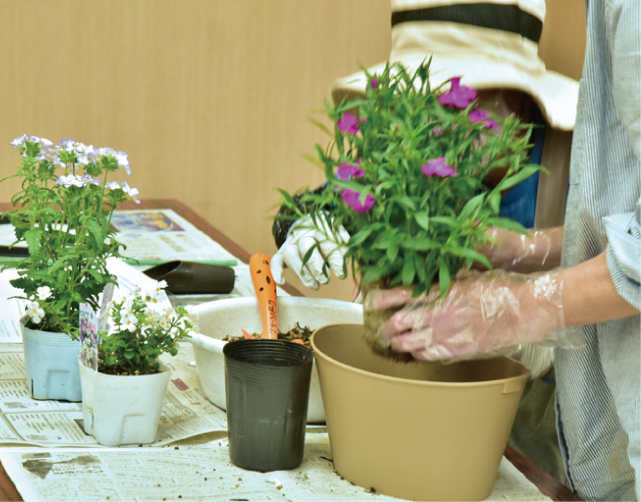 講習会「コンテナで草花を育てよう」の写真