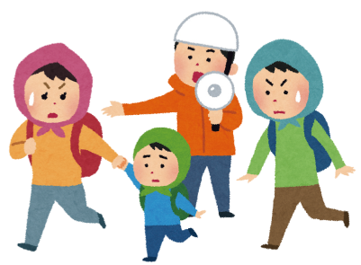 防災訓練のイラスト