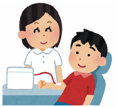 400ml献血にご協力をのイラスト