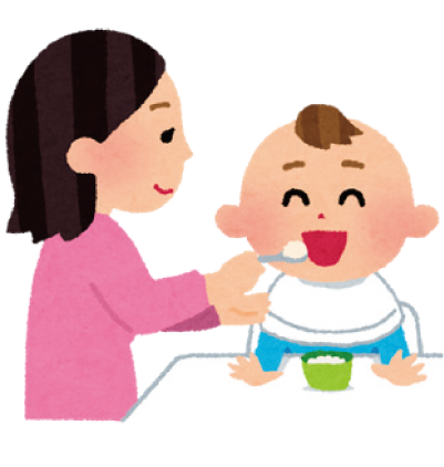 健康だよりの離乳食教室のイラスト