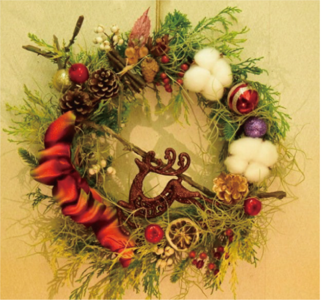 クリスマスリースの写真
