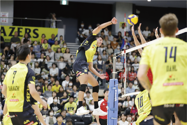 日本製鉄堺ブレイザーズ公式戦の様子