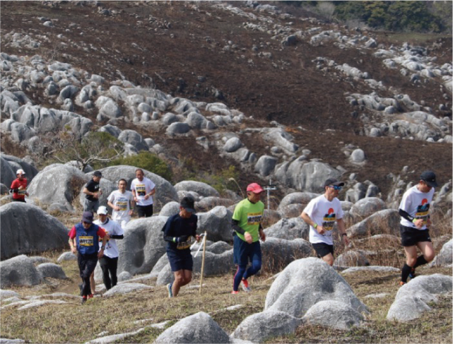 平尾台クロスカントリーの様子