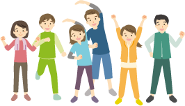 運動をする人のイラスト