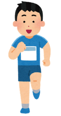 走っている男性のイラスト