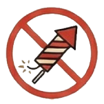 煙火を消費しない(花火をしない)のイラスト