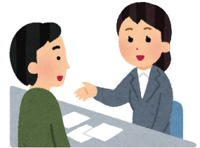 相談する男性のイラスト