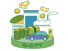 5つの柱／稼げるのイメージイラスト