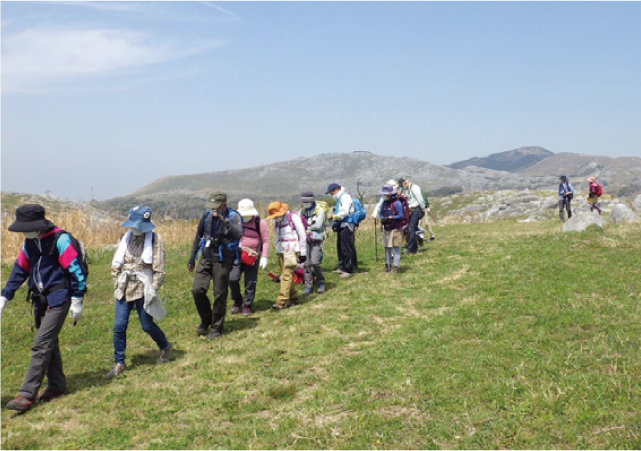 ハイキングの様子