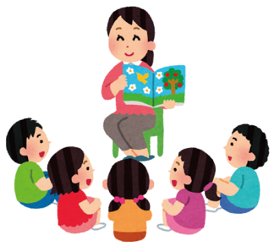 4月の図書館だよりのイラスト