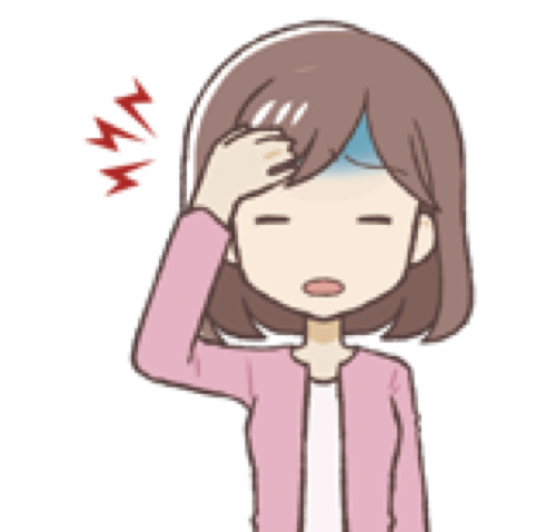 体調の悪い女性のイラスト