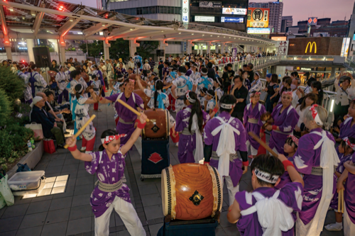 小倉祇園太鼓打ち初め式の様子