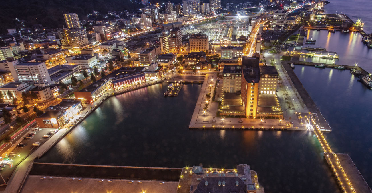 門司港レトロ展望室からの夜景の画像