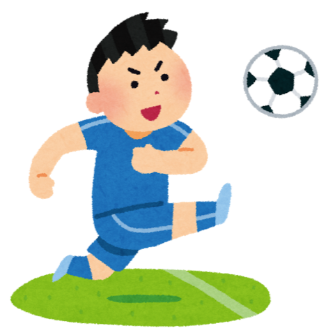 フットサルをしている男の子のイラスト