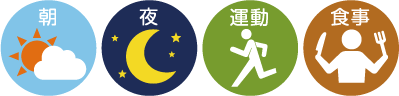 朝 夜 運動 食事