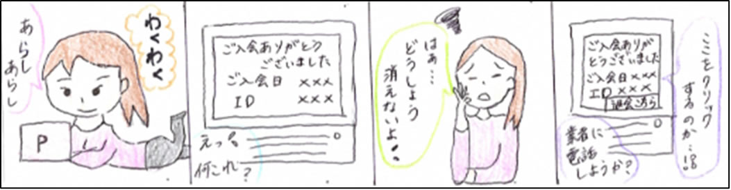 出会い系・アダルトサイト編　事例漫画