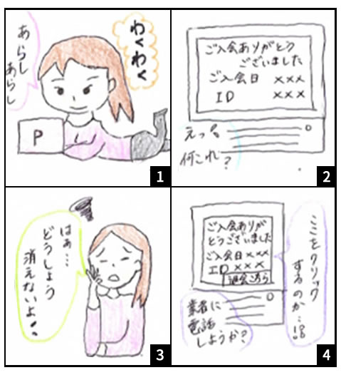 出会い系・アダルトサイト編　事例漫画