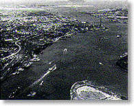 久岐の浜地区の航空写真（白黒）