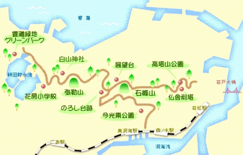 遊歩道の地図