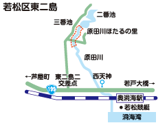 若松区原田川への案内図画像