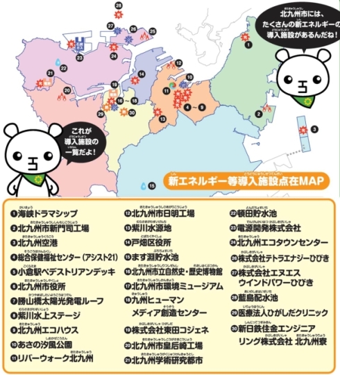 北九州のエネルギーマップの画像