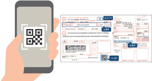 スマートフォン決済アプリを開きエルキューアールを読み取る画像