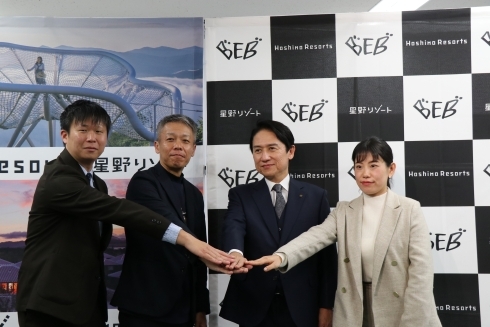 　【個別会見】星野リゾート新規ホテル計画及び複合商業施設に関する会見の様子