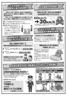 春の交通安全県民運動チラシ(裏)の画像