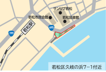 画板灯篭設置場所の地図