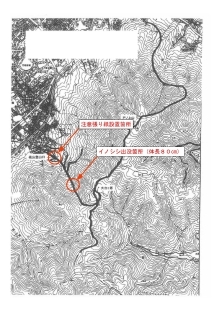 イノシシ目撃箇所図
