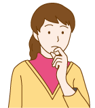 考える女性のイラスト