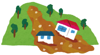 土砂災害のイラスト